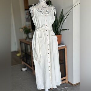 NWT Emerson Fry Linen Midi Dress | Made in USA | M